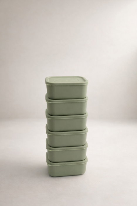 Hermia Set de 6 Cajas de Almacenamiento BU0064 Verde